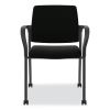 Ignition Series Guest Chair with Arms, Polyurethane Fabric Seat, 25" x 21.75" x 33.5", Black, Ships in 7-10 Business Days4