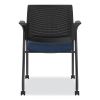 Ignition Series Guest Chair with Arms, 25" x 21.75" x 33.5", Navy Seat, Black Back, Black Base, Ships in 7-10 Business Days3