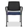 Ignition Series Guest Chair with Arms, 25" x 21.75" x 33.5", Navy Seat, Black Back, Black Base, Ships in 7-10 Business Days4