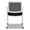 Ignition Series Mesh Back Mobile Stacking Chair, Fabric Seat, 25 x 21.75 x 33.5, Black/White, Ships in 7-10 Business Days3