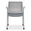 Ignition Series Mesh Back Mobile Stacking Chair, 25 x 21.75 x 33.5, Basalt/Fog, Textured Silver Base, Ships in 7-10 Bus Days2