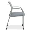 Ignition Series Mesh Back Mobile Stacking Chair, 25 x 21.75 x 33.5, Basalt/Fog, Textured Silver Base, Ships in 7-10 Bus Days3