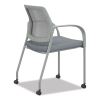 Ignition Series Mesh Back Mobile Stacking Chair, 25 x 21.75 x 33.5, Basalt/Fog, Textured Silver Base, Ships in 7-10 Bus Days4