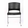 Boss Black Stack Chair With Chrome Frame, 1Pc Pack2