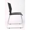 Boss Black Stack Chair With Chrome Frame, 1Pc Pack4