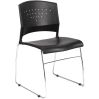 Boss Black Stack Chair With Chrome Frame, 1Pc Pack5