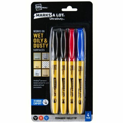 Avery&reg; UltraDuty Markers, Bullet Tip, 4 Assorted Markers (29848)1