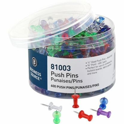 Business Source 1/2" Head Pushpins1