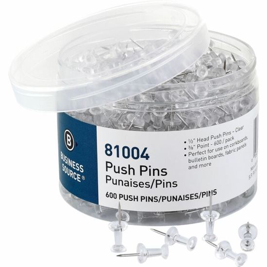 Business Source 1/2" Head Pushpins1