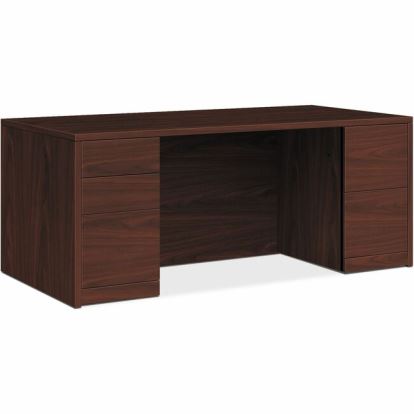 HON 10500 Series Mahogany Laminate Office Desking1