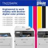 Brother Genuine TN2294PK Standard Yield Toner Cartridge Multipack (Includes 1 cartridge each of Black, Cyan, Magenta, and Yellow Toner)5