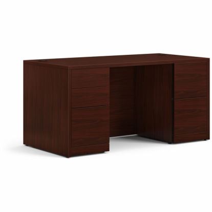 HON 10500 Series Mahogany Laminate Office Desking1