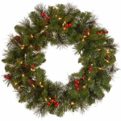 National Tree Decorative Wreath - Green, Red1