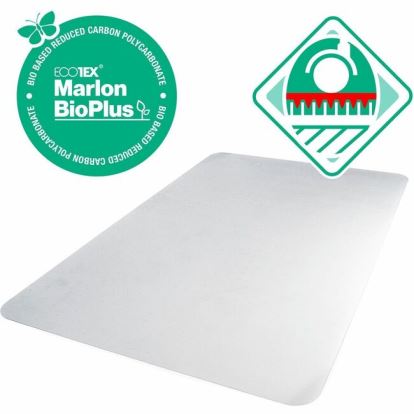 Floortex&reg; BioPlus Eco Friendly Carbon Neutral Chair Mat for Low / Medium Pile Carpets up to 1/2" thick - 35" x 47"1