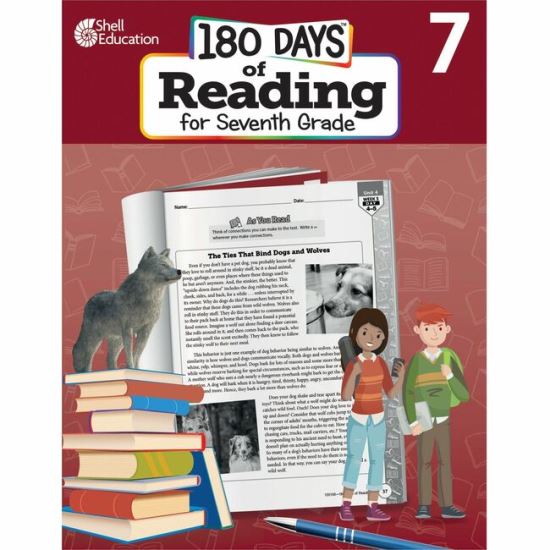 Shell Education 180 Days of Reading for Seventh Grade Printed Book1