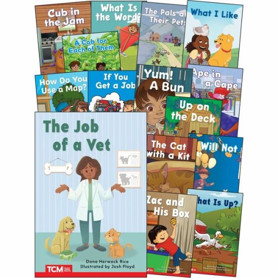 Shell Education Decodable Books Grade PK-K Set 2: 15-Book Set Printed Book1