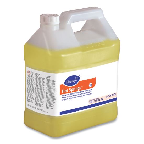 Hot Springs Heavy-Duty General Purpose Cleaner, Citrus Scent, 6 qt Bottle, 2/Carton1