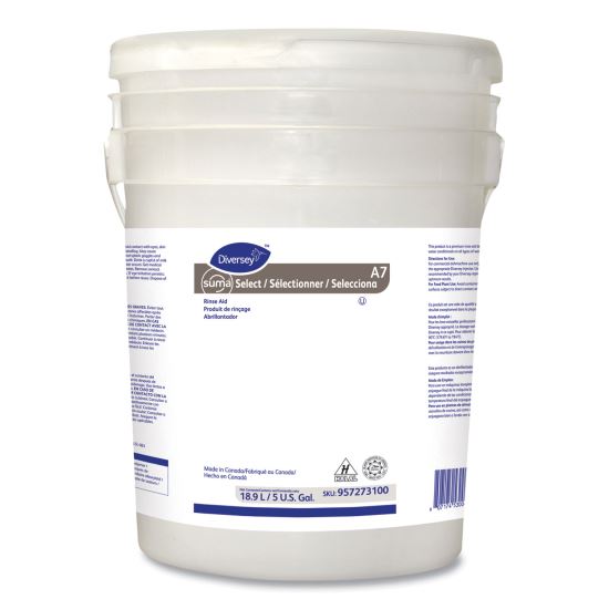 Suma Select A7 Rinse Aid, Warewashing, 5 gal Pail1