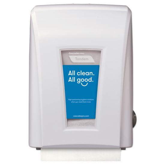 Tandem Mechanical No-Touch Towel Dispenser, 11.2 x 9 x 15.2, White1