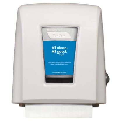 Tandem Mechanical No-Touch Roll Towel Dispenser, 11.6 x 7.3 x 12.6, White1