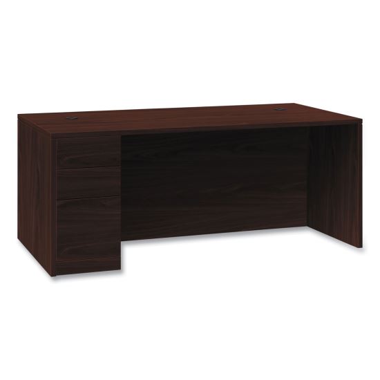 10500 Series Single Pedestal Desk, Left Pedestal: Box/Box/File, 66" x 30" x 29.5", Mahogany1