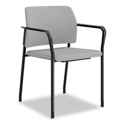 Accommodate Series Guest Chair with Arms, Vinyl Upholstery, 23.5" x 22.25" x 32", Flint Seat/Back, Charblack Legs, 2/Carton1