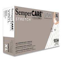 Stretch Vinyl Examination Gloves, Cream, X-Large, 100/Box1