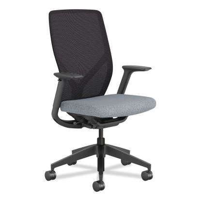 Flexion Mesh Back Task Chair, Supports Up to 300 lb, 14.81" to 19.7" Seat Height, Black/Basalt1