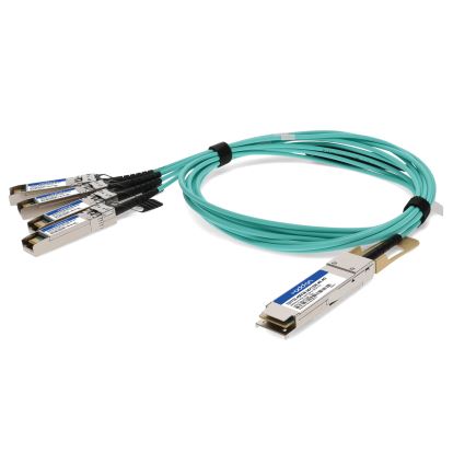 AddOn Networks QSFP28-4SFP28-AOC12M-AR-AO fiber optic cable 472.4" (12 m) 4x SFP28 AOC Aqua color1