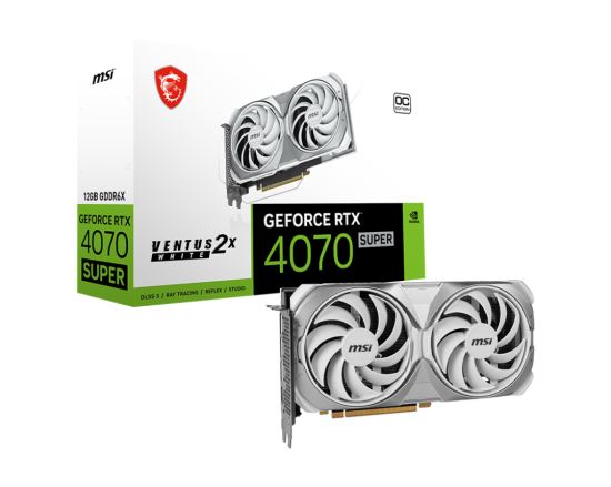 MSI GeForce RTX 4070 SUPER 12G VENTUS 2X WHITE OC NVIDIA 12 GB GDDR6X1