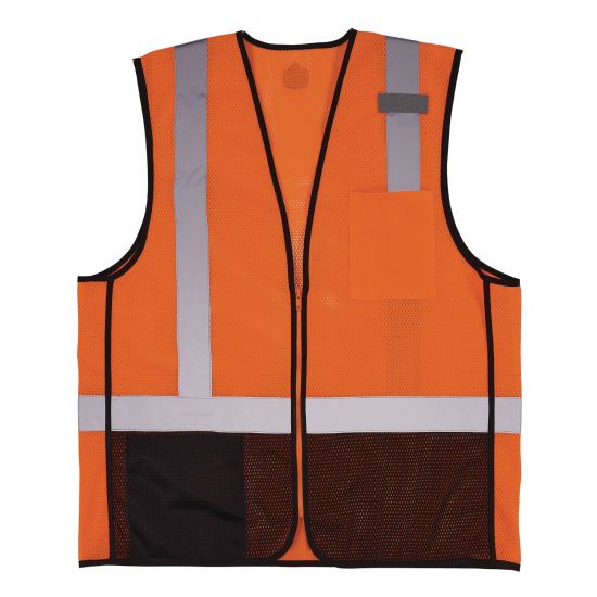GloWear 8210Z Hi-Vis Class 2 Mesh Vest, Large to X-Large, Orange, Ships in 1-3 Business Days1