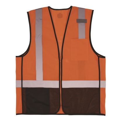 GloWear 8210Z Hi-Vis Class 2 Mesh Vest, 4X-Large to 5X-Large, Orange, Ships in 1-3 Business Days1