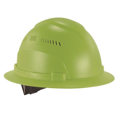 Skullerz 8968 Class C Lightweight Full Brim Hard Hat, Adjustable Venting, 6-pt Rachet Suspension, Lime, Ships in 1-3 Bus Days1