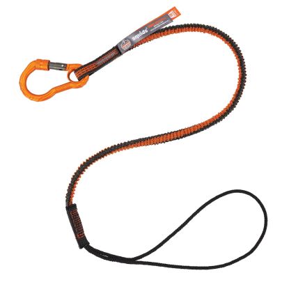 Squids 3104F(x) Tool Lanyard with Carabiner/Choke Loop, 10 lb Max Cap, 38" to 48" Long, Gray/Orange, Ships in 1-3 Bus Days1