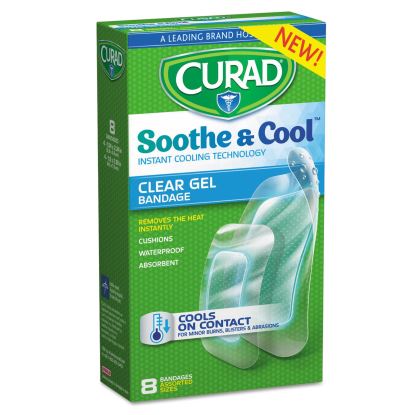 Soothe and Cool Clear Gel Bandages, Assorted, Clear, 8/Box1
