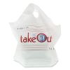 Wave Top To-Go Bags, 19 x 9.5 x 19, White with Red Print, 500/Carton2