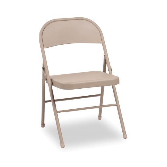 All Steel Folding Chair, Supports Up to 300 lb, 16.5" Seat Height, Tan Seat, Tan Back, Tan Base, 4/Carton1