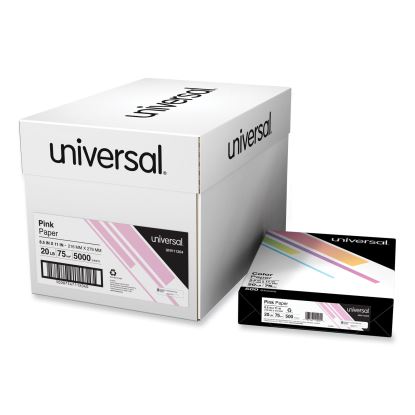 Deluxe Colored Paper, 20 lb Bond Weight, 8.5 x 11, Pink, 500 Sheets/Ream, 10 Reams/Carton1
