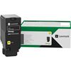 71C1XY0 Return Program Toner Cartridge, 12,500 Page-Yield, Yellow 1