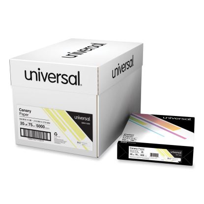 Deluxe Colored Paper, 20 lb Bond Weight, 8.5 x 11, Canary, 500 Sheets/Ream, 10 Reams/Carton1