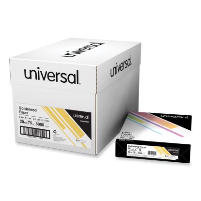 Deluxe Colored Paper, 20 lb Bond Weight, 8.5 x 11, Goldenrod, 500 Sheets/Ream, 10 Reams/Carton1