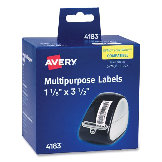 Multipurpose Thermal Labels, 3.5 x 1.3, White, 350/Roll, 2 Rolls/Box1