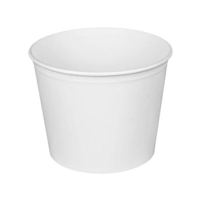 Food Bucket, 85 oz, 7.36" Dia x 6"h, White, Paper, 180/Carton1