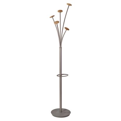 Festival Coat Stand with Umbrella Holder, Five Knobs, 13.97 x 14 x 73.62, Gray1