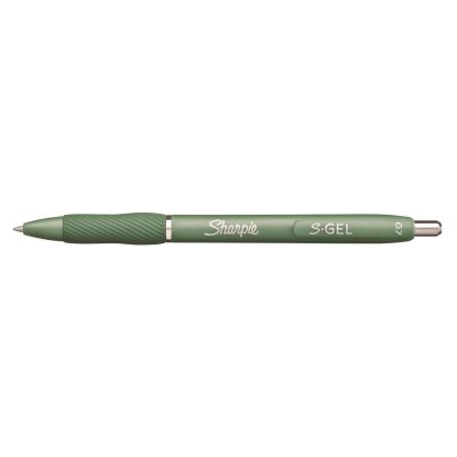 S-Gel Fashion Barrel Gel Pen, Retractable, Medium 0.7 mm, Black Ink, Green Barrel, 4/Pack1