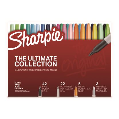 Permanent Markers Ultimate Collection, Assorted Tip Sizes/Types, Assorted Colors, 72/Pack1