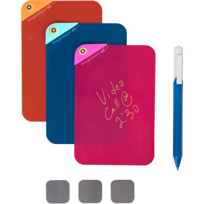 VersaNotes Starter Pack Reusable Notes, 4 x 6, Three Assorted Color Notes Plus Pen1