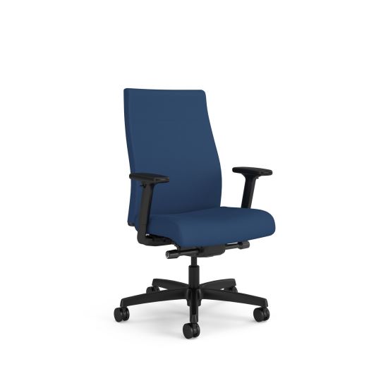 Ignition 2.0 Upholstered Mid-Back Task Chair, Up to 300 lbs, 17 to 21.5 Seat Height, Elysian Seat and Back, Black Base1