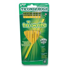 Tri-Write Triangular Pencil, HB (#2), Black Lead, Yellow Barrel, 8/Pack1