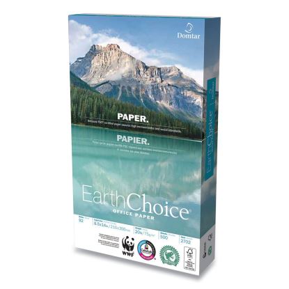 EarthChoice Office Paper, 92 Bright, 20 lb Bond Weight, 8.5 x 14, White, 500/Ream1